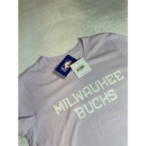 Sportiqe Milwaukee Bucks NBA Arcadia T-Shirt Lavender Purple Women Small NWT